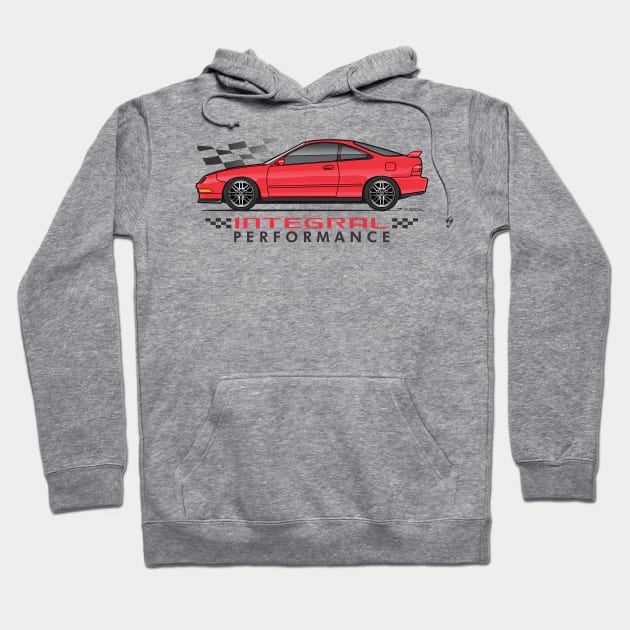 red performance Acura Integra Hoodie TeePublic